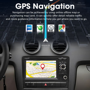 Autoradio Android 7 pouces pour Audi A3 8P 2003-2012 S3 RS3 Sportback Lecteur audio Autoaudio Unité centrale intelligente Navigation GPS - Product Image 4