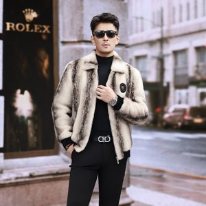 All'ingrosso cappotti invernali in pelliccia sintetica da <span class=keywords><strong>uomo</strong></span> con risvolto in similpelle Blazer Parka <span class=keywords><strong>Trench</strong></span> - Product Image 2