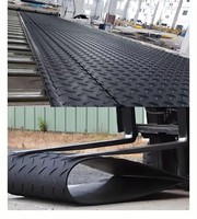 Planche de protection du sol en HDPE 1220x2440mm, tapis de route temporaire antidérapant réutilisable pour terrains souples et conditions humides
