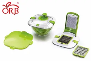 Salat Spiner Küchen handbuch 5L Salat und Gemüse Obst Waschmaschine Salats chleuder mit Druck knopf abtropfen lassen
