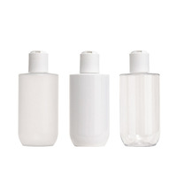 Bouteille de toner en plastique P-LAN, bouchon blanc, transparent givré, 200 ml (6,7 oz), personnalisable avec étiquette privée, flacons vides pour lotion corporelle