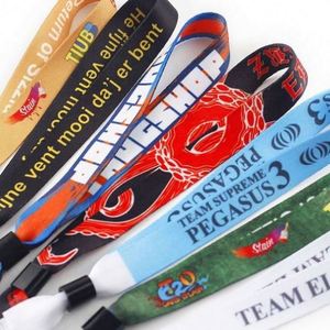 Pulsera de tela promocional para festivales, brazalete de poliéster VIP para eventos, pulsera personalizada - Product Image 5