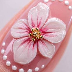 <span class=keywords><strong>Uñas</strong></span> Postizas Románticas Florales al por Mayor, <span class=keywords><strong>Uñas</strong></span> Postizas Personalizadas con Forma de Almendra, Color Rosa, Flores 3D, Perlas, Mariposas, Lujo - Product Image 4