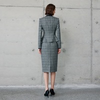 Jupe en tweed haut de gamme, coupe ajustée, pour tenue professionnelle et tailleur-pantalon pour femme, jupe pour femmes rondes, fabricant de prototypes de vêtements