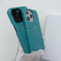 YUBO CUIR Autruche En Cuir De Vache Téléphone étui pour iphone 13 Pro En Cuir Véritable Housse pour iphone 13 Pro Max