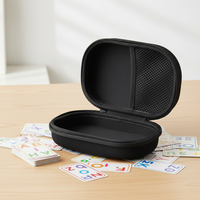 Étui de rangement portable noir personnalisé avec logo, imperméable et durable, taille personnalisable pour les voyages et le camping