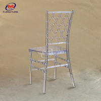 Chaises de banquet Chiavari en résine acrylique à dossier croisé pour événements, mariages et hôtels – Vente en gros