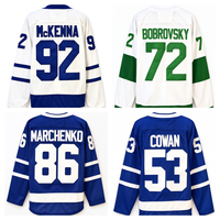 Jahitan Berkualitas Terbaik Dapat Disesuaikan # 72 BOBROVSKY # 92 MCKENNA # 86 MARCHENKD # 34 MATTHEWS Jersey Hoki