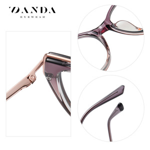 Danda Cat Eye Glasses Frame TJ875 Women Anti Blue <b>Light</b> PC Lens Medium Size - Product Image 3