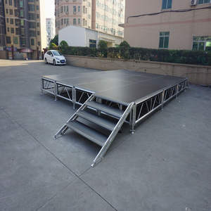 Plataforma de Escenario Portátil de Aluminio RK, Resistente y de Altura Ajustable, Fácil de Montar, Superficie Antideslizante para Eventos y Conciertos al Aire Libre - Product Image 2