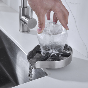 Oneup — <span class=keywords><strong>verre</strong></span> froissé à haute pression, bouteille de robinetterie rapide en acier inoxydable, nettoyeur de <span class=keywords><strong>verre</strong></span> pour évier de Bar de cuisine - Product Image 5
