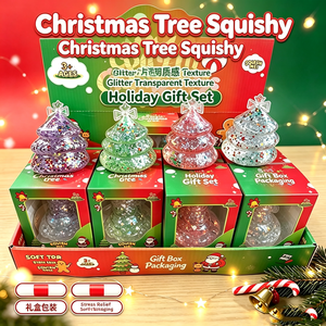 YIWUPOWER Maltose Santa Claus Squishy Hadiah Natal Slow Rising Pohon Natal Pereda Stres Mainan Remas - Product Image 1