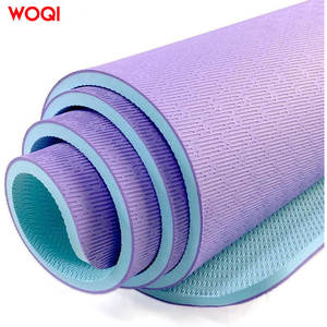 Tapis de yoga Woqi 6 mm d'épaisseur, tapis d'exercice en EVA violet rectangulaire pour le yoga et les entraînements - Product Image 1