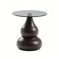 Table basse de luxe moderne en métal doré et verre de style nordique pour salon