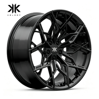 Nouvelles jantes en alliage d'aluminium forgé Y-Spoke en maille entièrement noire 6061, finition brillante, à déport profond, multi-brins, légères, personnalisées, 18, 19, 20, 22 pouces