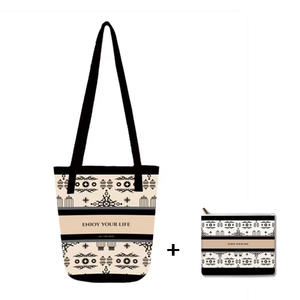 Sac <span class=keywords><strong>en</strong></span> toile ethnique pour femme, grande capacité, sac à main pour courts séjours, sac à bandoulière pour étudiant, sac fourre-tout pour les trajets quotidiens - Product Image 2