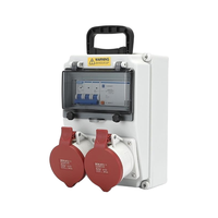 Caja de Distribución Industrial de 5 Polos y 32A con Protección RCD 3P+N de 63A, Impermeable IP67, Precableada para Uso en Exteriores