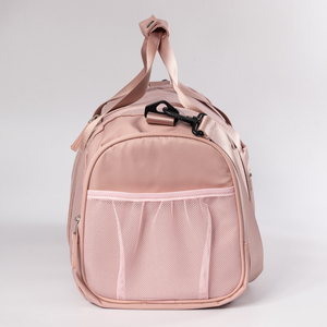 Phụ Nữ Màu Hồng Không Thấm Nước Nylon Ngoài Trời Duffle Thể Thao Phòng Tập Thể Dục Túi Biểu Tượng Tùy Chỉnh Lớn Qua Đêm Cuối Tuần Túi Du Lịch Với Ngăn Giày - Product Image 4