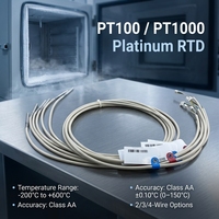 Sensor de Temperatura Sanitario PROG-SR101-2 PT100 PT1000 Clase AA B para Espacios de Instalación Compactos