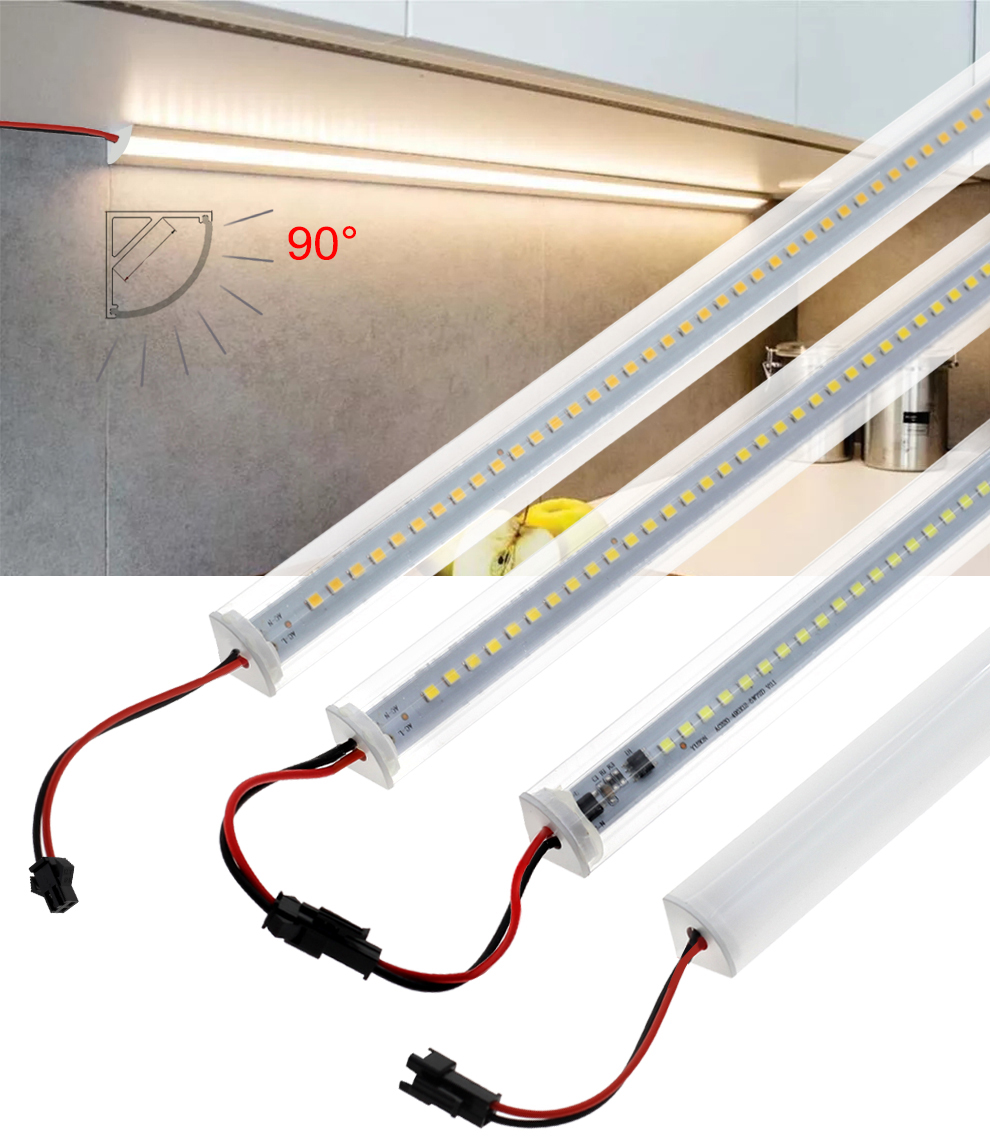 Wall Corner LED Bar Light 220V High Brightness 8W 50cm 72LEDs  Energy Saving LED Tubes For Kitchen Under Cabinet