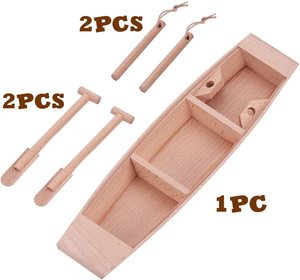 New Style Toy <strong>Canoe</strong> Wooden with <strong>Decorate</strong> - Product Image 3