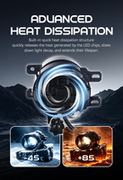 GOODZOOM Phare antibrouillard 3 pouces à large tension, projecteur LED 6000K pour voiture et camion, type Bi-LED