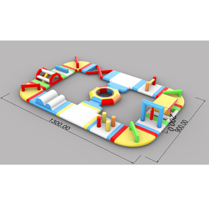 Parque Acuático Flotante Inflable Comercial con Obstáculos, Equipo de Playa con Material de PVC para Tobogán Exterior para Adultos, PARQUE ACUÁTICO Personalizable - Product Image 1