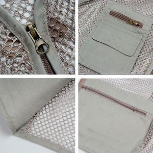 Gilet Utility in rete ad asciugatura rapida da uomo con molte tasche gilet da pesca Multi-tasca traspirante da uomo giacca senza maniche da lavoro - Product Image 3