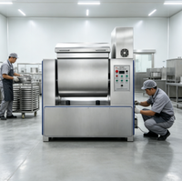Mélangeur de pâte horizontal automatique 200 kg, machine industrielle pour mélanger la pâte à biscuits et à gâteaux pour ligne de production alimentaire de boulangerie