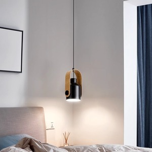 Lámpara Colgante de Noche de Diseño Minimalista Nórdico con Acabado en Madera, Estilo Japonés, Madera Natural, Creativa, Única, Pequeña - Product Image 6