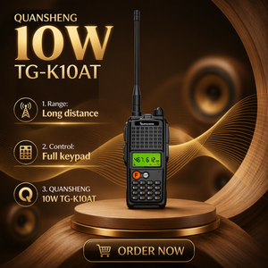 Radio bidirectionnelle HAM QUANSHENG TG-K10AT, best-seller, <span class=keywords><strong>talkie</strong></span>-<span class=keywords><strong>walkie</strong></span> 10W 4000mAh LCD - Product Image 2