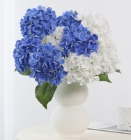 Bunga Hydrangea Buatan Tangan Berkualitas Tinggi, Gaya Film, Sentuhan Realistis, Simulasi Tinggi, Rasa Lembap, Gaya Nordik, Dekorasi Rumah