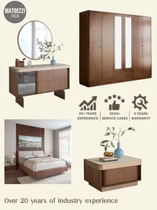 New Modern Minimalist Durable Solid Wood King Size Bedroom Set Freestanding Double Tatami <b>Bed</b> Nightstand for Apartment Hotel Use - Product Image 5