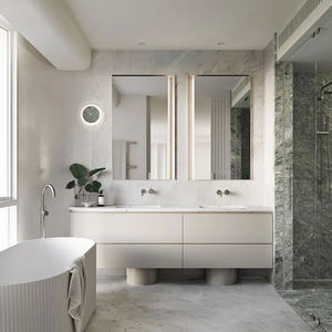 China Suppliers Furniture Set With High Gloss White Painting Mirror Bathroom <strong>Vanity</strong> for <strong>Hotel</strong> - Product Image 6
