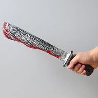 Accessoires d'Halloween Arme de Cosplay Jouets pour Enfants Faux Couteau en Plastique Sanglant Armes de Sang d'Horreur Décoration d'Halloween pour Enfants Drôle