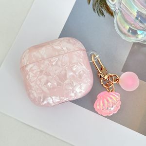 Étui rigide pour écouteurs de luxe en coquille de perle mignonne pour <span class=keywords><strong>AirPods</strong></span> 3 housse de casque avec étuis de casque porte-clés - Product Image 2