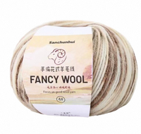 Fil à tricoter en laine mérinos mélangée 4 brins, 50g, doux, anti-boulochage, pour tricot à la main, crochet, pull, écharpe, DIY, 18S