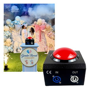 Cañón de CO2 con Botón Rojo para Revelación de Género, Efecto Especial para Fiestas de Baby Shower, Portátil, con Control Remoto - Product Image 1