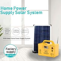 Kit d'éclairage solaire domestique portable 240Wh, 6 ampoules LED, contrôleur MPPT, Bluetooth, radio FM, système d'alimentation au lithium-ion