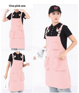 Wholesale Custom Logo Sustainable European Style Sleeveless Waterproof Cotton Bib <b>Apron</b> with Pockets for <b>Kitchen</b> Work Clothes - Product Image 1