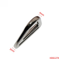 Boucle triangulaire en alliage de zinc réglable avec trou rond pour accrocher les sous-vêtements