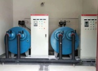 Chaudière à eau chaude électrique horizontale de 3,5 MW, 3 000 000 KCal, entièrement automatique, à pression négative