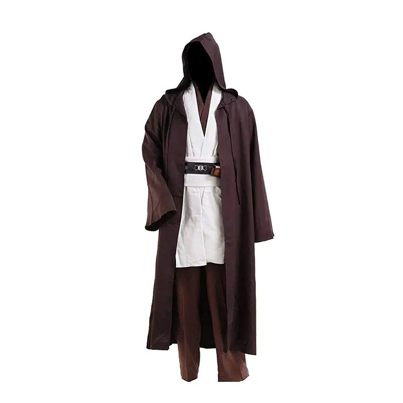 Halloween Movie Coffee Luke skywalker Outfit for Jedi Costume Hooded Robe