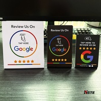 Carte NFC en PVC personnalisée et étanche, carte à puce programmable pour adhésion professionnelle et avis clients, support de table pour hôtel