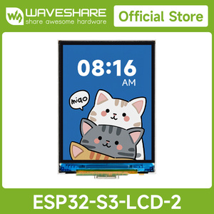 บอร์ดพัฒนาหน้าจอขนาด2นิ้ว <span class=keywords><strong>ESP32</strong></span>-S3-LCD-2 Waveshare ขนาด240*320พิกเซลโปรเซสเซอร์แบบดูอัลคอร์ LX7 32บิตรองรับไวไฟบลูทูธ - Product Image 2