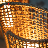 Artie Moderne Gartenmöbel Gartenbeleuchtung Dekoration Stehlampe Rattan Gewebte Außenbeleuchtung Garten