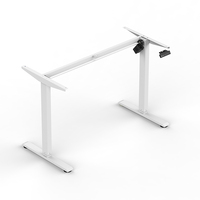 Bureau assis-debout électrique à moteur unique, mobilier intelligent pour bureau et maison, cadre de bureau réglable en hauteur
