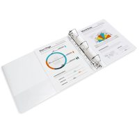 Carpeta de Anillas de PVC Blanca de Alta Calidad, Personalizable, de 3 Pulgadas, Organizador de Documentos, Colorida, para Oficina, Hogar y Escuela