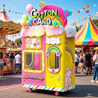 Machine à vendre des barbes à papa automatiques, machine à barbes à papa commerciale en libre-service pour les parcs d'attractions