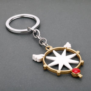 Anime Card Captor Gargantilla Collares <span class=keywords><strong>Cardcaptor</strong></span> <span class=keywords><strong>Sakura</strong></span> Clow Charm colgante giratorio KINOMOTO sellado varita collar llavero - Product Image 5